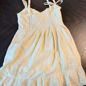 Urban Outfitters XS Yellow Eyelet‎ Babydoll Sundress Sleeveless Summer Dress